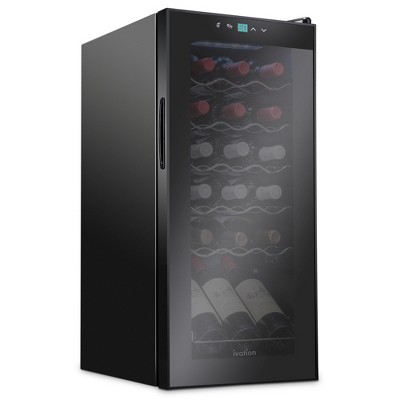 Ivation 18-Bottle Compressor Freestanding Wine Cooler Refrigerator - Black