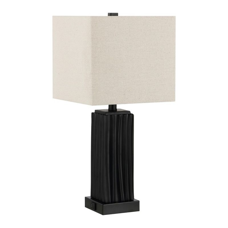 Park 24 Inch Resin Table Lamp with USB Port - Black - Safavieh., 1 of 5