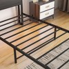 SEVOBAL Beds, Twin Size Metal Platform Bed with Storage Headboard and Charging Station for Modern Bedroom, Brown, 41.14"*13.98"*6.89" - 4 of 4