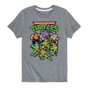 Boys' - Teenage Mutant Ninja Turtles - Pixel Gaming Group Short Sleeve Graphic T-Shirt - 1 of 3