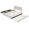 KTMBDW Full/Queen Size Bed Frame Upholstered Platform Bed with 2 Drawers and 1 Trundle, Fully Upholstered Mattress Foundation, No Box Spring Needed. - 4 of 4