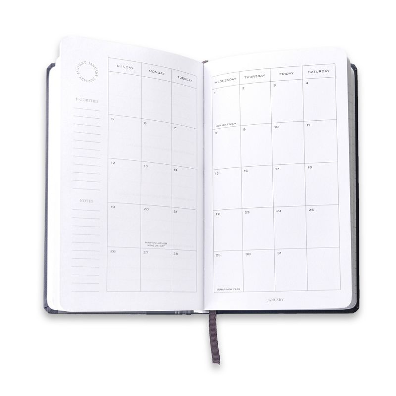 Wit &#38; Delight 2024-25 Weekly/Monthly Academic Skinny Planner 7.875&#34;x4.875&#34; Black, 5 of 12