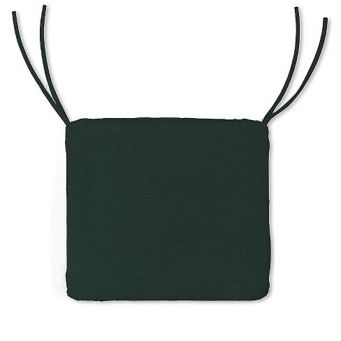 Plow & Hearth - Polyester Classic Outdoor Chair Cushions with Ties, 20.75" x 20"x 3", Forest Green - image 1 of 2