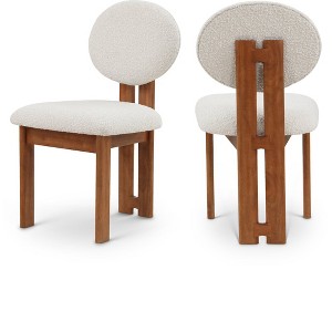 Meridian Furniture,Napa Boucle Fabric Dining Chair, Set of 2 - 1 of 4