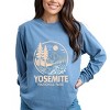 Yosemite National Park Two-Toned Circle - Women's Garment Dyed Long Sleeve Graphic T-Shirt - 3 of 4