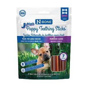 N-Bone Jumbo Puppy Teething Pumpkin Flavor Dental and Hard Chew Dog Treats - 7.28oz - 1 of 4