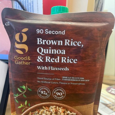 90 Second Brown Rice, Quinoa & Red Rice With Flaxseeds Microwavable ...