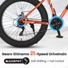 Gulches 26" Fat Tire Bike Adult/Youth Full Shimano 21 Speed Mountain Bike, High-Carbon Steel Frame, Mountain Trail Bike, Urban Commuter City Bicycle - 4 of 4