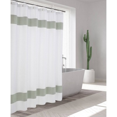 Unique Turkish Cotton Shower Curtain Green - Enchante Home
