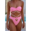 Moda Minx Lost in Paradise 'Candy Pink' Tanning in Thailand Crystal High Waist Bikini Bottoms - 4 of 4