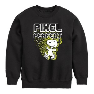 Boys' - Peanuts - Pixel Perfect Graphic Long Sleeve Fleece Sweatshirt - 1 of 4