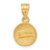 Black Bow Jewelry 14k Yellow Gold Satin Basketball Pendant, 10mm - 3 of 4