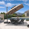 PURPLE LEAF Patio Umbrella with Base Outdoor Rectangle Large Cantilever Umbrella Heavy Duty Outdoor Market Umbrella for Garden Deck Backyard Pool - 2 of 4