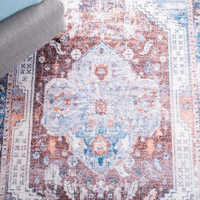 Coastal Charm Blue Flatweave Cotton-Synthetic 8' x 10' Rug