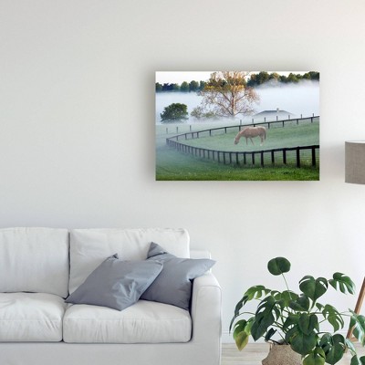 16" x 24" Horses In The Mist Kentucky by Monte Nagler - Trademark Fine Art