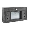 60-Inch Fireplace TV Stand in Dark Rustic Oak - 3 of 4