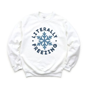 Simply Sage Market Women's Graphic Sweatshirt Literally Freezing - 1 of 3