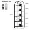 Bookshelf, Arched Bookshelf Bookcase, Industrial Open Book Shelves for Living Room, Modern Freestanding Display - 2 of 4