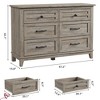 6 Dresser for Bedroom, 47" Wide Drawer Dresser with Storage Freestanding, Wooden Closet Storage Chest - 2 of 4