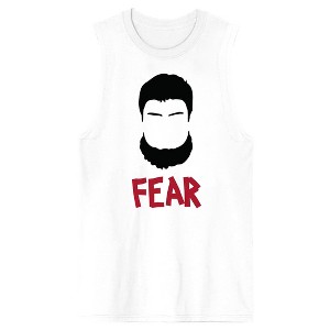 The Office Fear Mose Schrute Silhouette Men's White Sleeveless Tank - 1 of 3