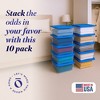 Homz Plastic Multipurpose Stackable Storage Container Bins with Secure Latching Lid for Home and Office Organization - 2 of 4
