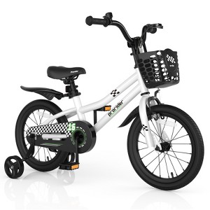 Prorider 14'' /16''/18" Kid's Bike with Removable Training Wheels & Basket for 3-5 Years Old Blue/White/Skyblue/Red - 1 of 4