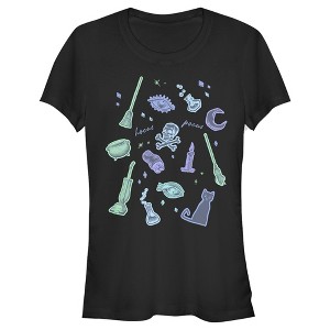 Juniors Womens Disney Hocus Pocus Witchy Symbols T-Shirt - 1 of 3
