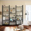 Costway Triple Wide 5-tier Bookcase Large Bookshelf Display Storage Shelf Vintage Black - 2 of 4