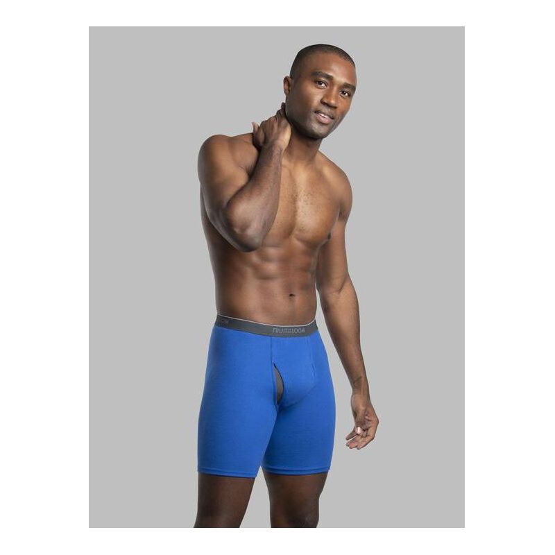 Fruit Of The Loom 7 Pack Men's CoolZone Fly Long Leg Boxer Briefs, 1 of 6