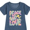 Girls' - Peanuts - Peace & Love Woodstock Graphic Short Sleeve Fleece Dress - 2 of 4