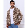 INSPIRE CHIC Men's Shawl Collar Long Sleeved Button Pattern Knitwear Cardigan Sweater - 4 of 4