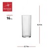 Bormioli Rocco Exclusiva Tom Collins Glasses - Set of 12, Laser Cut Thin Rim, Secure Edge Thermal Strong Rims - 16oz Star Glass Tumblers - 4 of 4