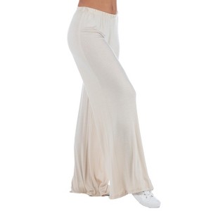 24seven Comfort Apparel Comfortable Solid Color Palazzo Lounge Pants - 1 of 3