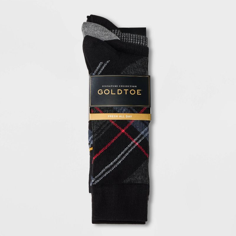 Signature Gold by GOLDTOE Men's Plaid Crew Socks 3pk - 6-12.5, 2 of 4