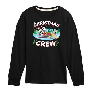 Boys' - Disney - Mickey, Minnie, & Pluto Christmas Crew Long Sleeve Graphic T-Shirt - 1 of 4