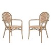 Alamont 2pk Commercial Thonet Stacking Chairs with Arms - 3 of 4