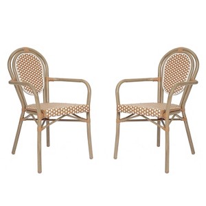 Alamont 2pk Commercial Thonet Stacking Chairs with Arms - 1 of 4