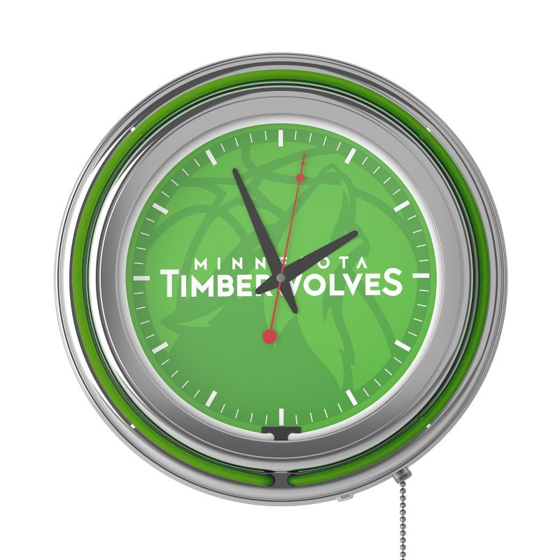 Minnesota Timberwolves Fade Retro Neon Wall Clock, 2 of 7