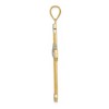 Black Bow Jewelry Men's 14k Yellow Gold & White Rhodium Greek Key Cross Pendant, 29x52mm - 2 of 4
