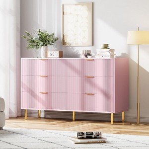 Modern 3 Drawer Dresser for Bedroom with Gold Handle and Large Drawer - 1 of 4