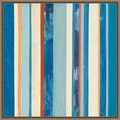 Far From Home II Abstract Canvas Art with Bronze Frame