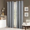 RT Designers Collection Bexley Foil Jacquard Polyester Grommet 2 Pack Window Curtain Panel Set 36" x 84" Grey - 2 of 4