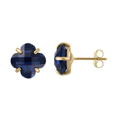 Designs By Gioelli 10K Gold Gemstone Clover Stud Earrings