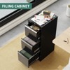 3 & 4 Drawer File Cabinet with Lock and Tag, Metal Narrow 3 Drawer Filing Cabinet for Home Office Fit Letter/A4/Legal Size File - 4 of 4