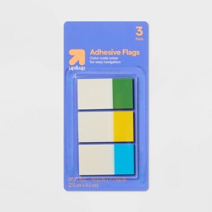 Adhesive Flags 3 Pads 90ct Tabbed Multicolor - up&up™ - 1 of 3
