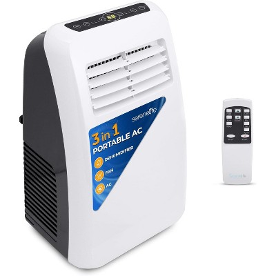 SereneLife Portable Air Conditioner + Dehumidifier with Window Kit, Remote