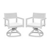 VYNXARIA Outdoor Patio Aluminum Swivel Rocker 2PCS with Outdoor-grade Sunbrella Fabric Cushions, Grayish - 2 of 4