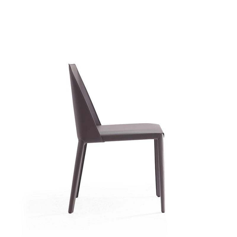 Set of 2 Paris Saddle Leather Dining Chairs - Manhattan Comfort, 5 of 10