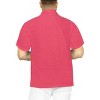 HAPPY BAY Mens Short Sleeve Button Down Solid Beach Shirts Summer Casual Camp Vacation Collared Shirt Business Work Shirts with Pocket - 2 of 3