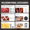 VEVOR Meat Grinder, 4.2 Lbs/Min Capacity Electric Meat Grinders with Blade, Grinding Plate, Sausage Maker, Kubbe Kit, Burger Press, Silver - 4 of 4